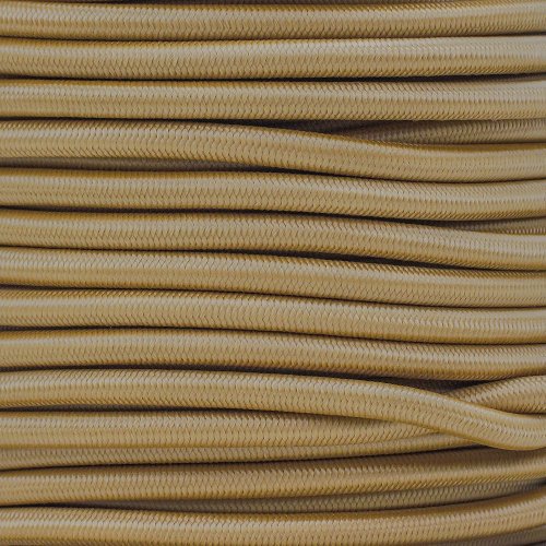 West Coast Paracord Cordon de Choc de Qualité Marine 1/4-Pouce - Longueurs jusqu'à 1000 Pieds - Fabriqué aux États-Unis (10 Pieds, Bronzage)