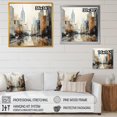 thumbnail image 4 of Designart "Neutral Hue Skyline Art" Skyscrapers Canvas Prints, 4 of 7