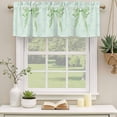 thumbnail image 2 of 2 Pack Valances for Window, Green Bow Short Curtains for Kitchen Bedroom Living Room, Cute Bowknot Minimalist Solid Color Rod Pocket Small Window Treatment Valance Drapes 42 x 18 Inch, 2 of 8