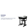 thumbnail image 4 of Flash Furniture Nila 23.625" W Adjustable Height Student Desk and Chair Gray 3 Pack (3YUYCX04609010), 4 of 9