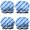Blue White Checkerboard, variant on Shower Caps,Blue White Checkerboard Checkered Pattern Waterproof Shower Cap for Women 4 Pieces,Double Reusable Hair Cover for Shower PEVA Elastic Stretch Hem