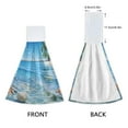 thumbnail image 4 of Summer Seashell in Sea 2pcs Bathroom Hanging Towels Velcro Soft Hand Towel Absorbent Tie Towels for Kitchen Toilet Tea Bar Washcloth, 4 of 7