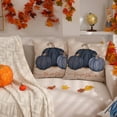 thumbnail image 2 of Fall Pillow Covers 20x20 Inch Fall Autumn Thanksgiving Ink Painting Blue Pumpkins Pillowcovers Cotton Linen DecorativeDecoration for Home Couch YZT14C20, 2 of 6