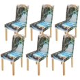thumbnail image 1 of Funda protectora para silla elástica ABPHQTO con paisaje marino Juego de 6, 1 of 4