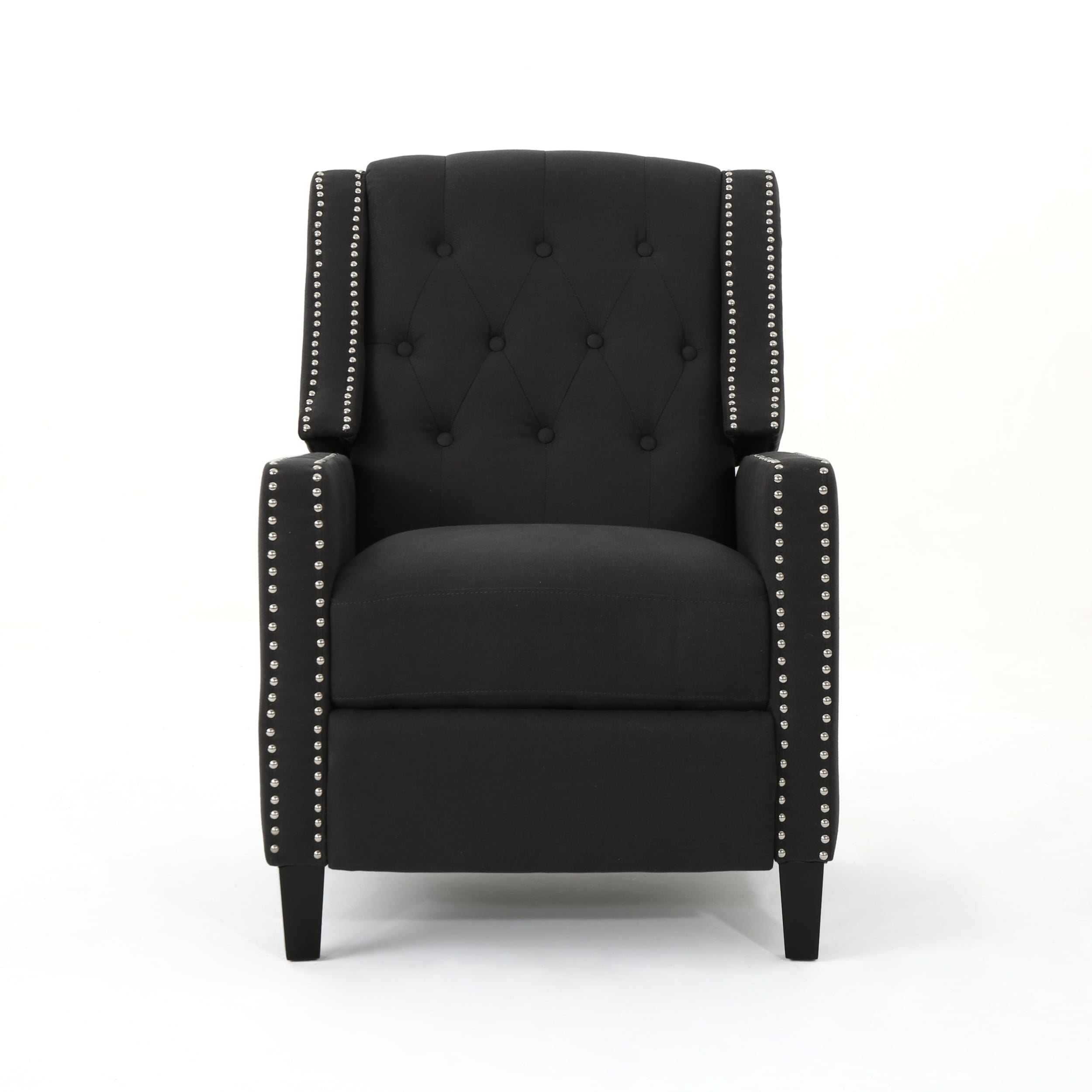 Euroco Classic Dark Grey Fabric Push Back Chair