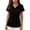Black, variant on Womens Scrub Tops Short Sleeve V Neck Blouse with Pockets Care Worker Uniform Casual Loose Fit Tee Spring Summer