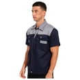 thumbnail image 4 of Uniforme de trabajador de fábrica para hombre, chaqueta de trabajo con cremallera de manga corta, camisa industrial, traje de mecánico con bolsillo, chaqueta, abrigos, blusas, 4 of 5
