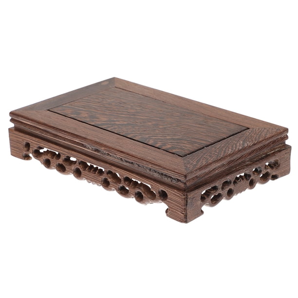 1 base de madera decorativa para macetas, pedestal para manualidades