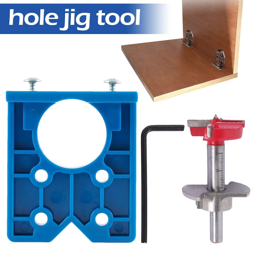 Concealed Hinge Drilling Jig for 35mm cabinet hinges and mounting plates