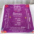 thumbnail image 2 of Sister Blanket for Sister | Thoughtful Birthday Gift for Sister | Cozy, Sentimental Sister Blanket – Celebrate Your Bond with Meaningful Sister Gift from Sister (Sherpa , Purple) Purple, 2 of 7