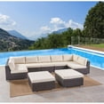 thumbnail image 3 of Santa Rosa 7 Seater Sectional Sofa Set with Cushions Multibrown/Beige, 3 of 30