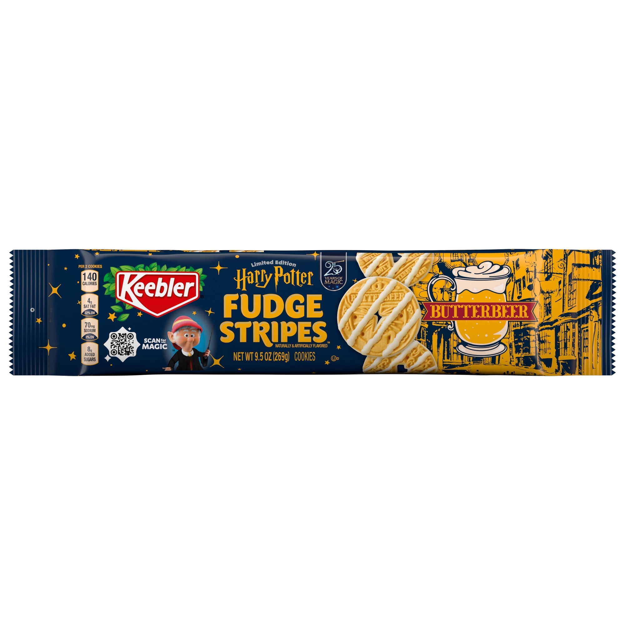Keebler Limited Edition Harry Potter Butterbeer Fudge Stripes Cookies, 9.5 oz (Pack of 2)