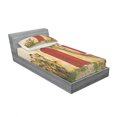 thumbnail image 3 of Shutters Bedding Set with Sheet & Covers, Doorway with Blinded Door and Window to the Rural Tuscan House Italy Europe, Printed Bedroom Decor 2 Shams, 4 Sizes, Beige Yellow Red, by Ambesonne, 3 of 3