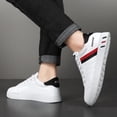thumbnail image 3 of Men's Low Top Skate Sneakers, Lace Up Fashion Casual Board Shoes for Daily Street Wear, 3 of 4