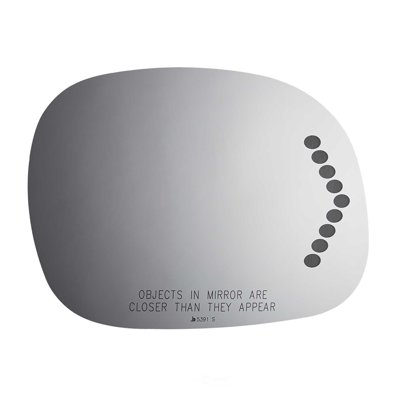 Burco Side View Mirror Replacement Glass - Clear Glass - 5391S