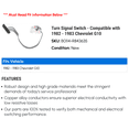 thumbnail image 2 of Turn Signal Switch - Compatible with 1982 - 1983 Chevy G10, 2 of 2