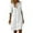 White, variant on GDREDA Elegant Women's Casual Long Dress with High Waist Tie and Comfortable Round Neck Design Blue,S