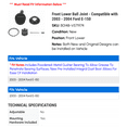 thumbnail image 2 of Front Lower Ball Joint - Compatible with 2003 - 2004 Ford E-150, 2 of 2