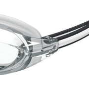 Speedo Vanquisher 3.0 Swimming Slide & Lock Nose Bridge Goggles, Clear/Black