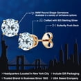 thumbnail image 2 of Gem Stone King 18K Yellow Gold Plated Silver Sky Blue Topaz Stud Earrings for Women | 2.00 Cttw | Gemstone November Birthstone | Round 6MM, 2 of 6