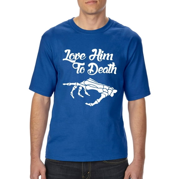 MmF - Big Men's T-Shirt - Halloween Love Him To Death Matching Halloween Couple