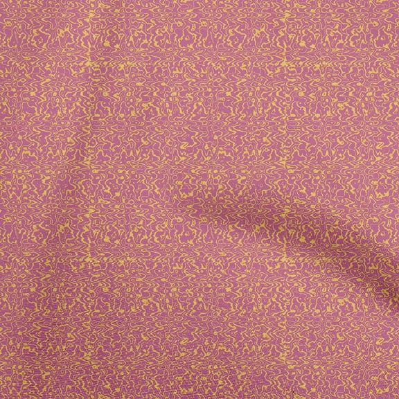 oneOone Georgette Viscose Pink Fabric Block Fabric For Sewing Printed Craft Fabric By The Yard 42 Inch Wide-K4