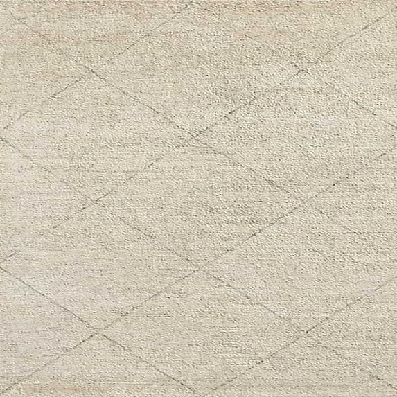 Ahgly Company Indoor Square Mid-Century Modern Wheat Beige Solid Area Rugs, 7' Square