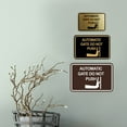 thumbnail image 4 of Signs ByLITA Classic Framed Automatic Gate Do Not Push Sign (Black /Gold) - Small, 4 of 6