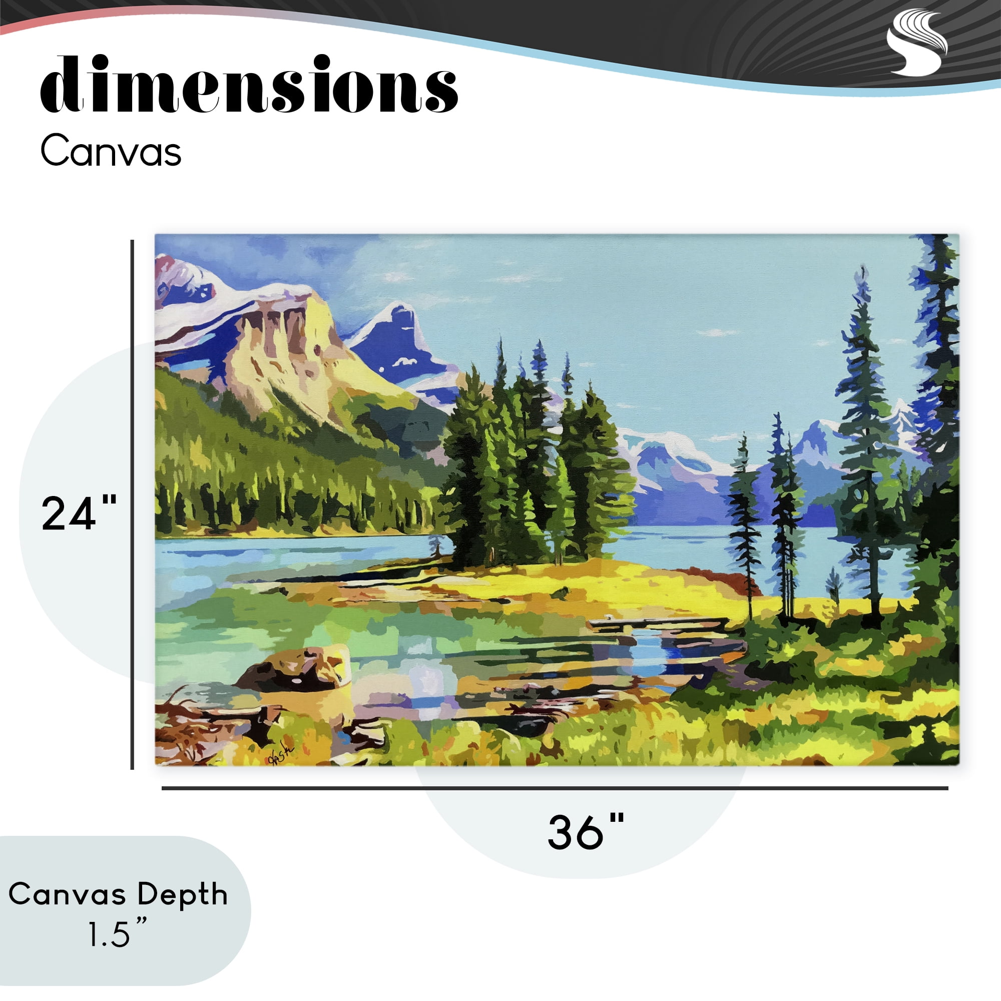 Stupell Industries Alpine Mountain Solitude Canvas Wall Art, design by John Jaster