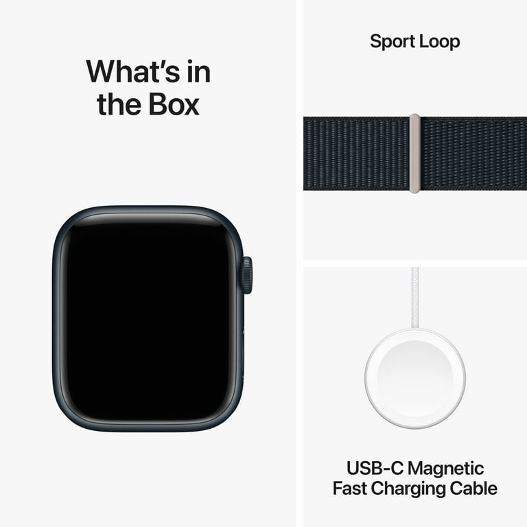 Apple Watch Series 9 GPS 45mm Midnight Aluminum Case with Midnight Sport  Loop 