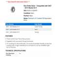 thumbnail image 2 of Rear Brake Rotor - Compatible with 2007 - 2015 Mazda CX-9 2008 2009 2010 2011 2012 2013 2014, 2 of 2