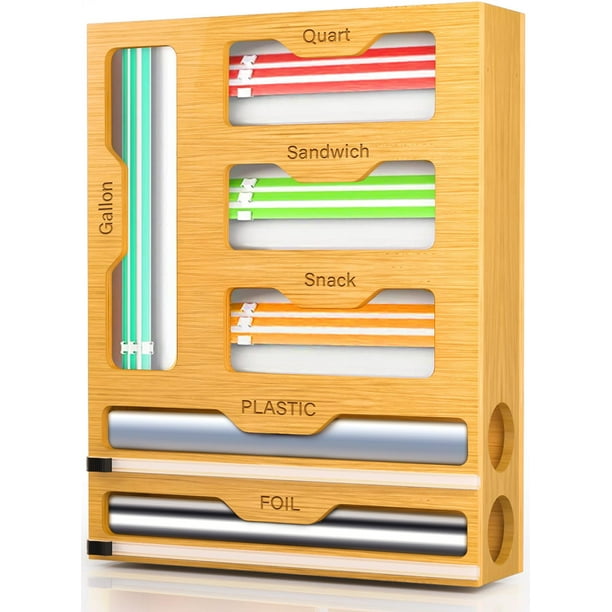 Organizador de bolsas y dispensador de envoltorios de plástico KOCWELL Yellow