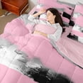 thumbnail image 4 of Manfei Boys Girls Oil Painting Twin Bedding Sets 7-Piece,Abstract Artwork Bedding Comforter Set Microfiber,Graffiti Splash Breathable Sheet Sets,Microfiber Bedroom Decor,Reversible, 4 of 8