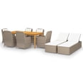 thumbnail image 1 of vidaXL 9 Piece Garden Dining Set Brown, 1 of 5