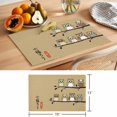 thumbnail image 6 of Cute Owls Harmony Placemats Set of 12 Japanese Cartoon Branch Brown Place Mats Indoor Wipeable Table Mats Washable Cloth Dining Table Placemats for Kitchen Holiday Party Home Decor 13x19 Inch, 6 of 9