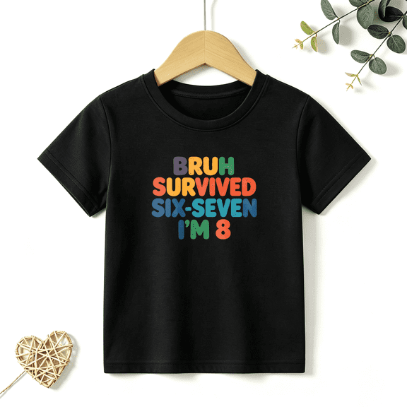 Boys Graphic T Shirt Funny Birthday Age Quote Short Sleeve Kids Tee 8 Year Old Gift Style 100% Cotton Soft Child Tops 4-13Y