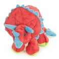 thumbnail image 5 of goDog Dinos Frills Squeaky Plush Dog Toy, Chew Guard Technology - Red, Large, 5 of 14