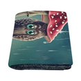 thumbnail image 2 of CADecor Little Owl Sitting Under Mushrooms Throw Blanket Bed Sofa Blanket 58x80 inches, 2 of 3