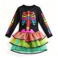 thumbnail image 5 of MEZZALL Girls Halloween Skeleton Bodysuit Dress Kids Party Fancy Tutu Dress Vacation Dresses, 5 of 5