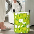 thumbnail image 4 of Lsque Green Apple pattern Laundry Hamper Basket, Tall Woven Rope Hamper Basket for Clothes, Lightweight Storage Basket, Collapsible Waterproof-Medium, 4 of 8