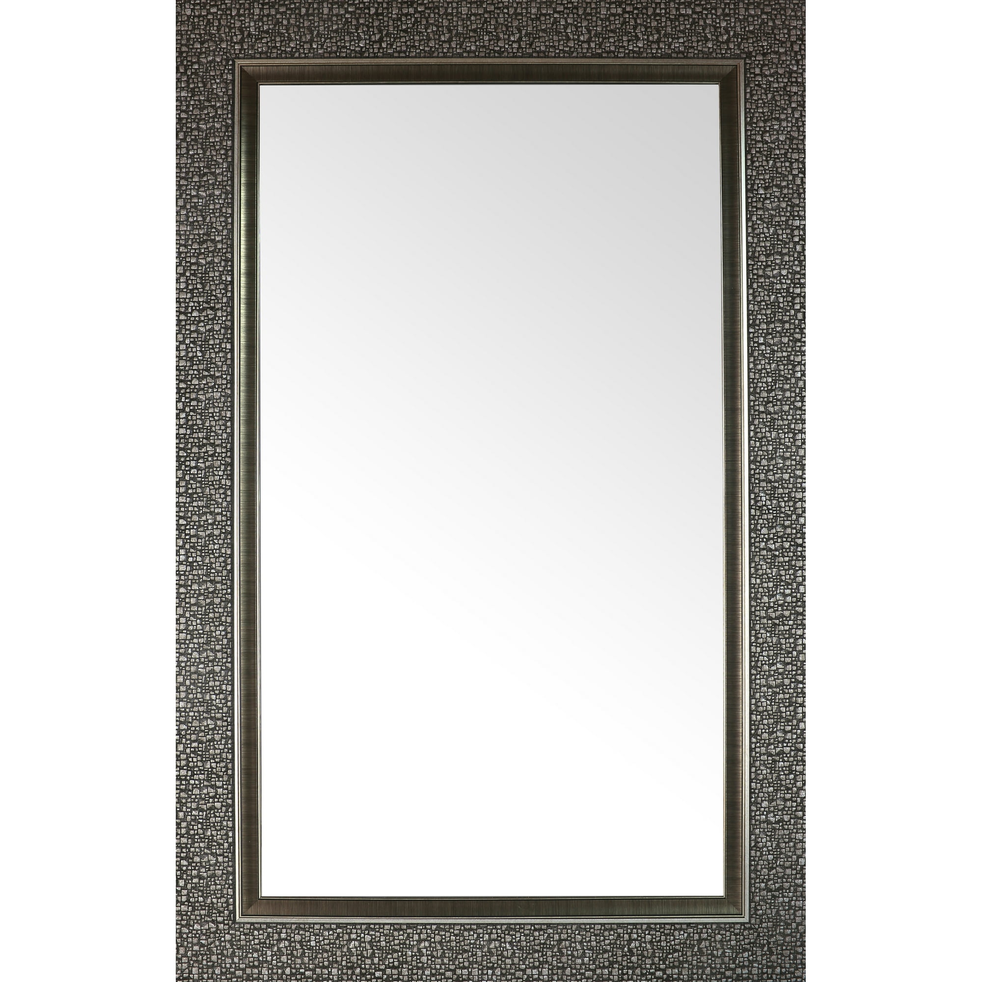 Mirrorize Canada Mosaic Frame Wall Mirror 27 X43 Large Long Silver Brown Accent Decorative Rectangle Hanging Modern Mirrors For Vanity Bathroom Entryway Bedroom Mirrorize Canada Mosaic Frame Wall, Decorative Rectangle Wall Mirrors