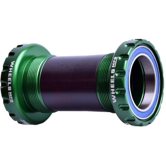 Wheels Manufacturing BSA Bottom Bracket - DUB Spindle, ABEC 3, Green
