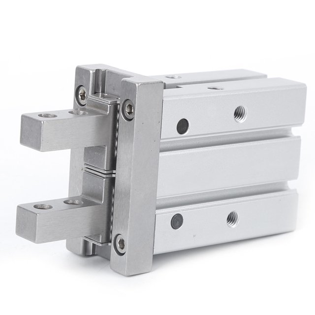 Practical Pneumatic Cylinder, Finger Cylinder, Durable For Withstand Large Lateral Loads High Double Acting Sealing MHZ2‑32D