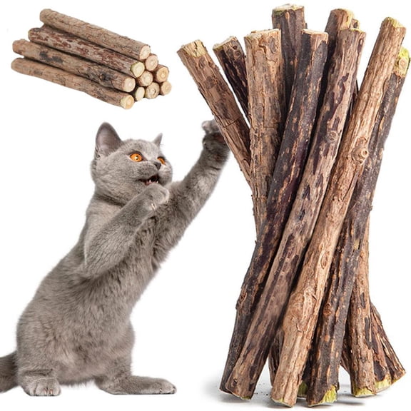 20PCS Sticks for Cats, Natural Catnip Matatabi Chew Sticks Teeth Molar Chew Toys for Cat Kitten Kitty