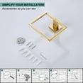 thumbnail image 5 of KOKOSIRI Hand Towel Ring Shower Towel Hanger Holder Bath Towel Holder Bathroom Lavatory Stainless Steel Wall Mount Brushed Gold B3004BG, 5 of 9