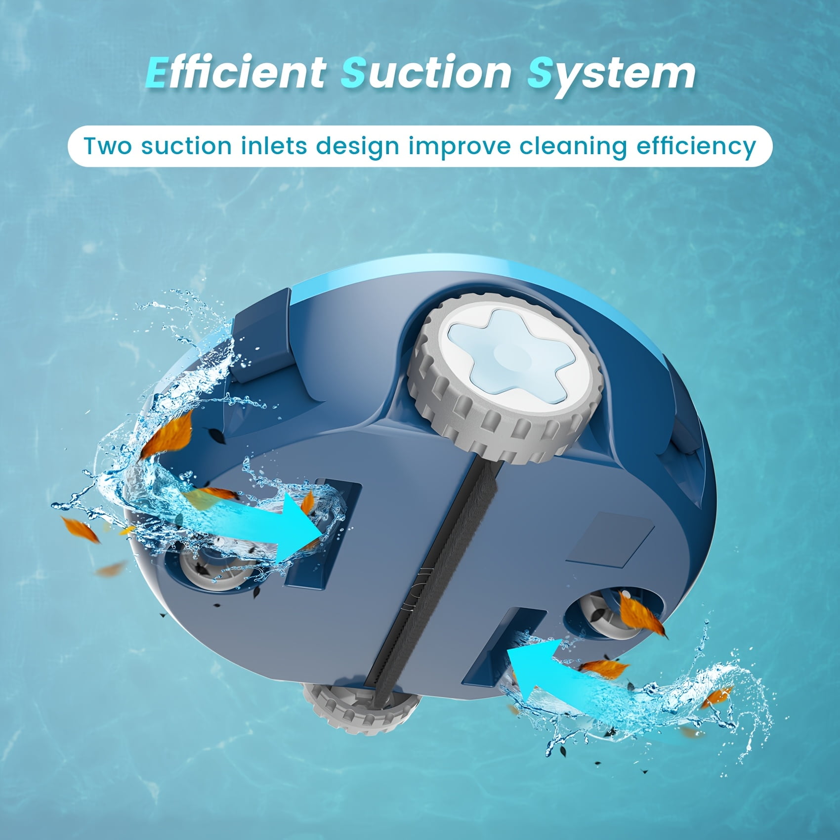 General 2025 Cordless Robotic Pool Cleaner - 90-Min Runtime, Auto Vacuum, Self-Parking, Lightweight for In/Above Ground Pools up to 65ft