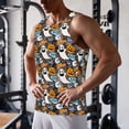 thumbnail image 5 of Balery Happy Halloween2 Pattern Men's Workout Tank Top Gym Muscle Tee Fitness Bodybuilding Sleeveless T Shirt Quick Dry Fit Muscle Tank Top Slim-Fit Tank-Small, 5 of 7