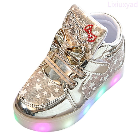Lixiuxyad Unisex LED Light Shoes High Top Light Flashing Trainers USB Charging Shoes For Children Sports Sneakers Sizes 6.5(Toddler 12-18 Months)