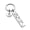 Letter E Silver, variant on I Love You More The End I Win Keychain with 26 Letters for Boyfriend Girlfriend Couple Bithday Valentines Day Gifts