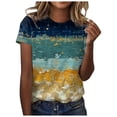 thumbnail image 1 of Pompotops T-shirt à Manches Courtes Imprimé pour Femmes Blouse Décontractée Ample, 1 of 5